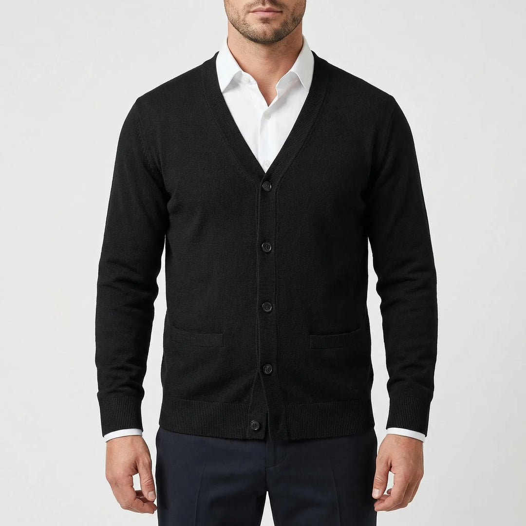 Vestoro - Button-Up Knit Cardigan Vest For Men