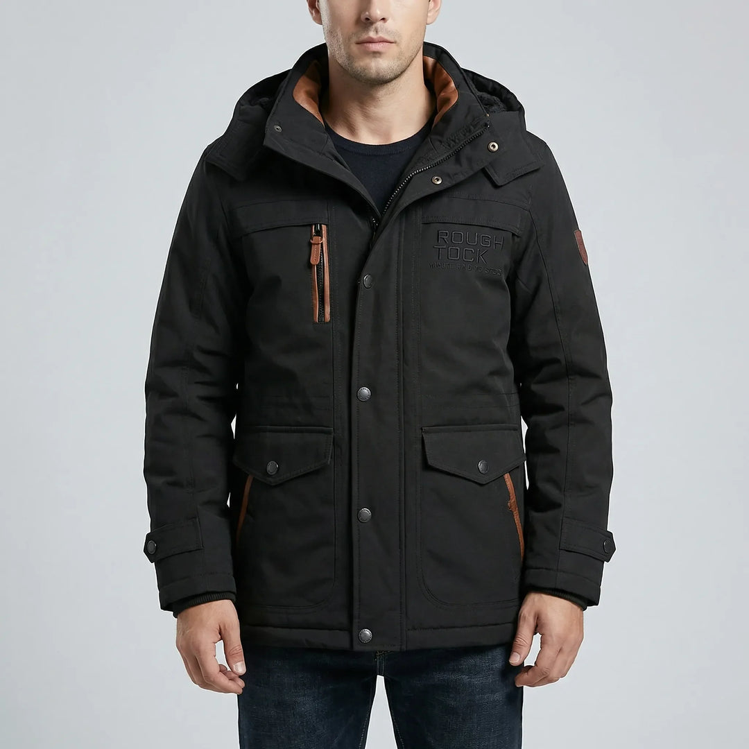 Vorrex - Hooded Quilted Men's Winter Jacket