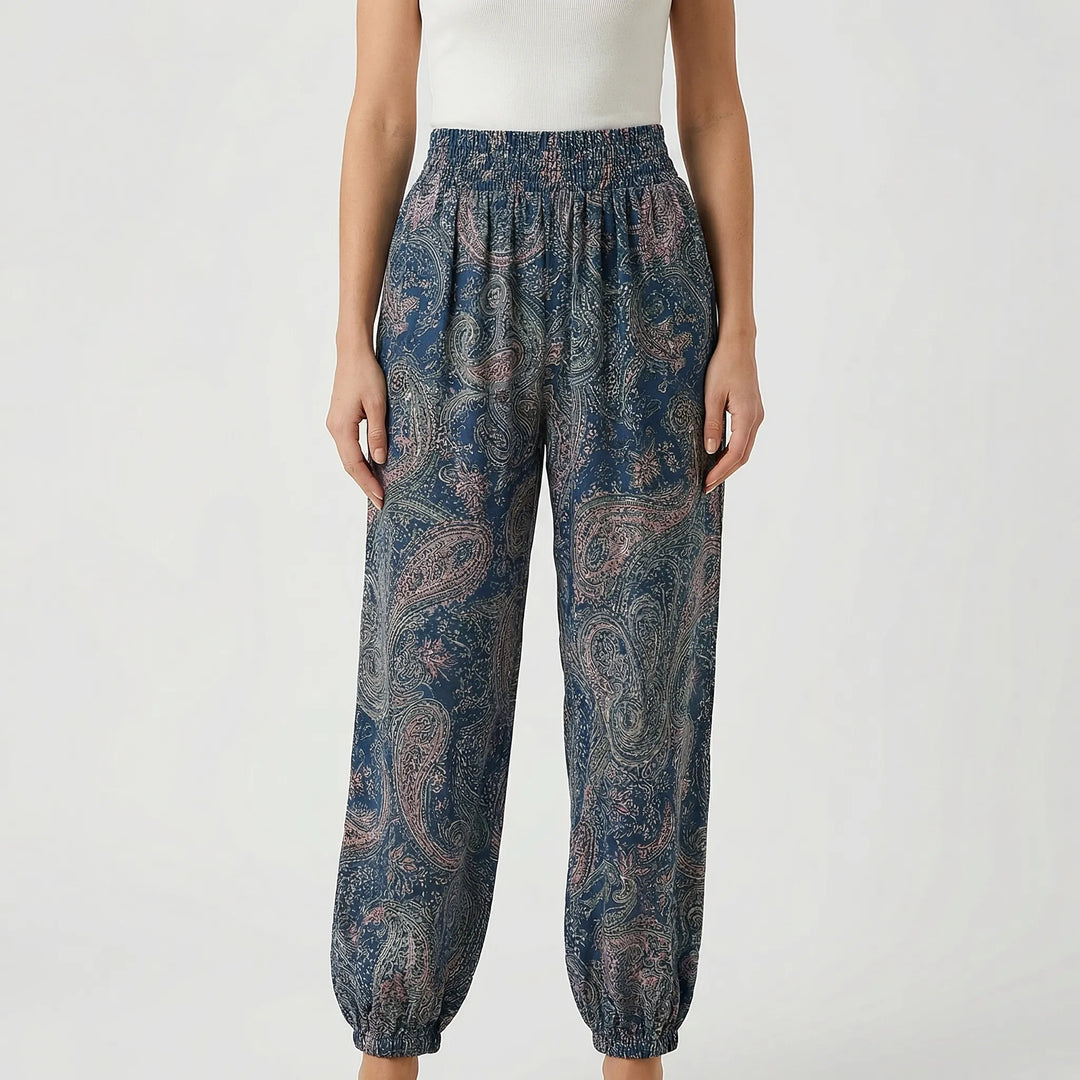 Wandrova - High-Waist Boho Harem Pants For Women