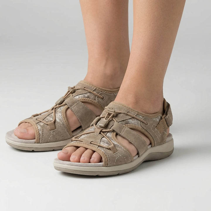Wedgella - Triple Strap Adjustable Wedge Sandal