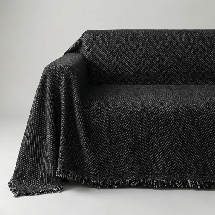 Wevrona - Reversible Herringbone Sofa Throw Cover