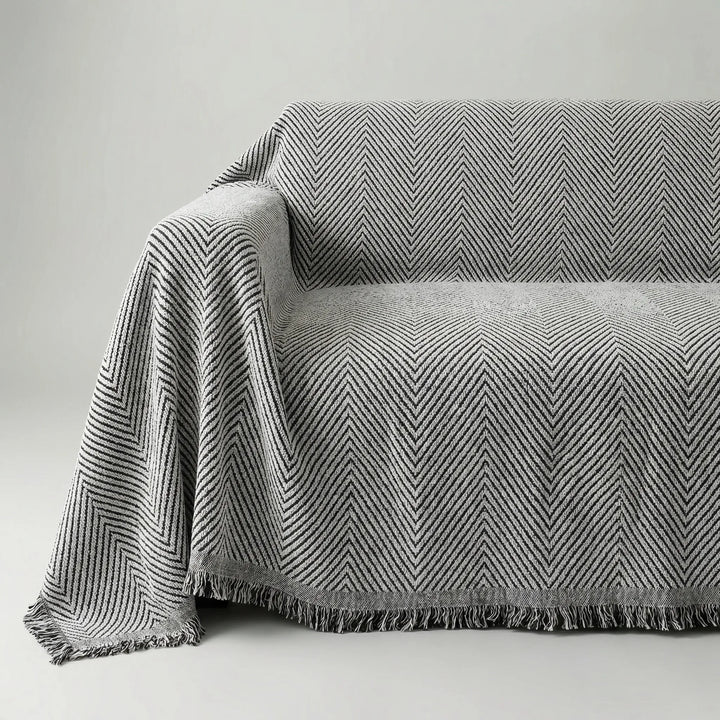 Wevrona - Reversible Herringbone Sofa Throw Cover
