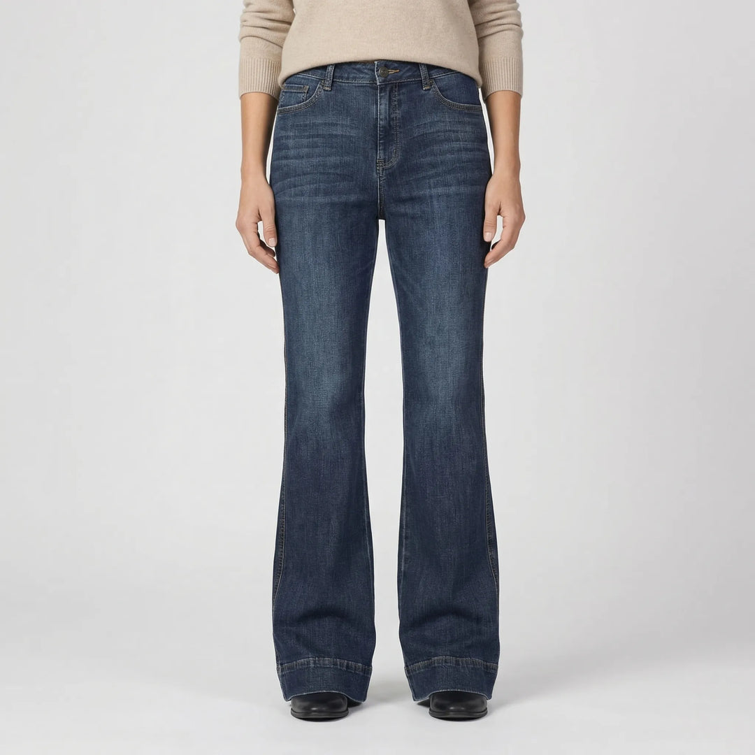Widorra - High-Waisted Wide Leg Denim Jeans
