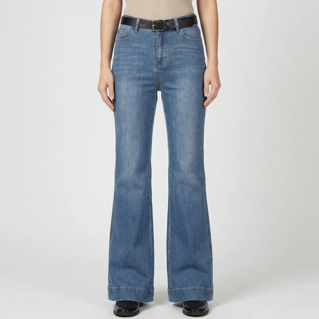 Widorra - High-Waisted Wide Leg Denim Jeans