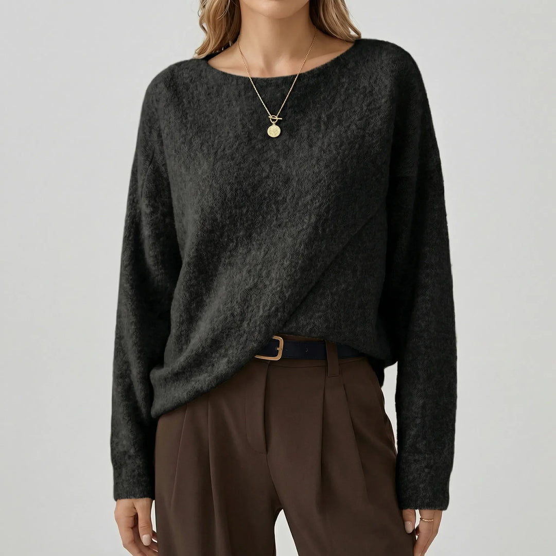 Winsova - Oversized Batwing Crew Neck Sweater