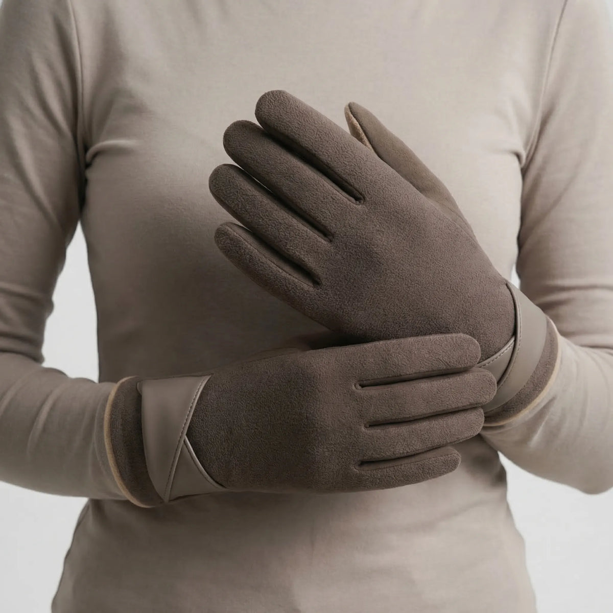 Wintriva - Lined Wrist-Strap Winter Gloves