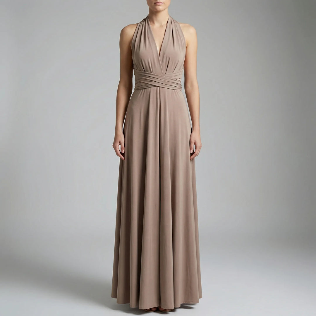 Wravelle - Adjustable Wrap Midi Dress For Women