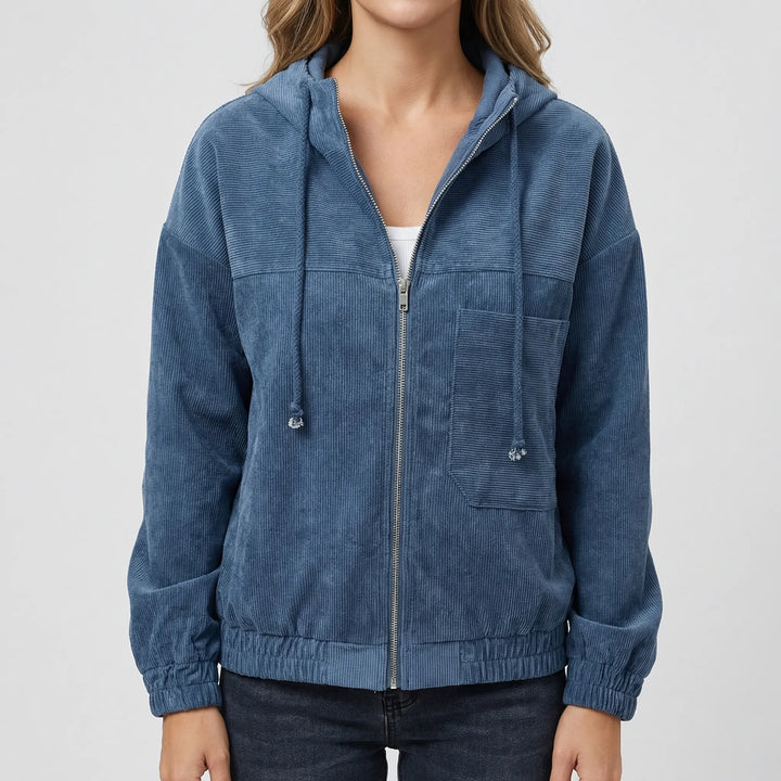 Zephyra - Relaxed Fit Hooded Zip Jacket