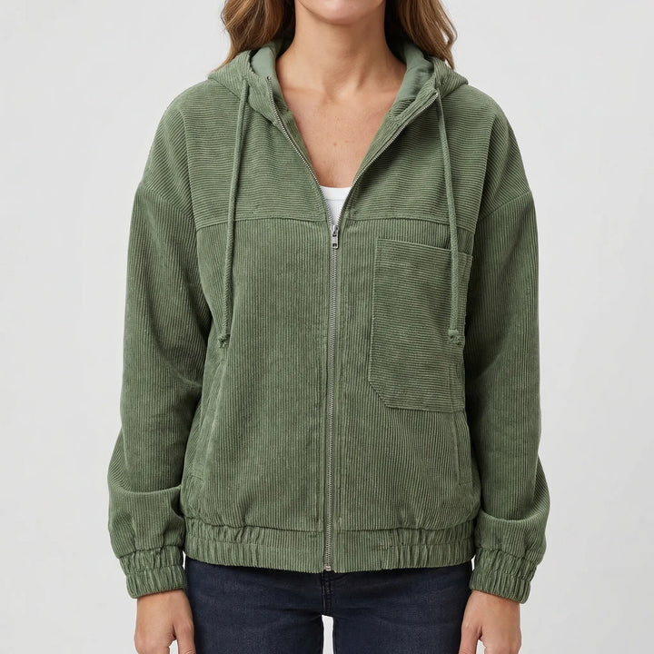 Zephyra - Relaxed Fit Hooded Zip Jacket