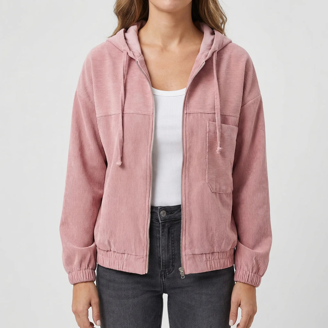 Zephyra - Relaxed Fit Hooded Zip Jacket