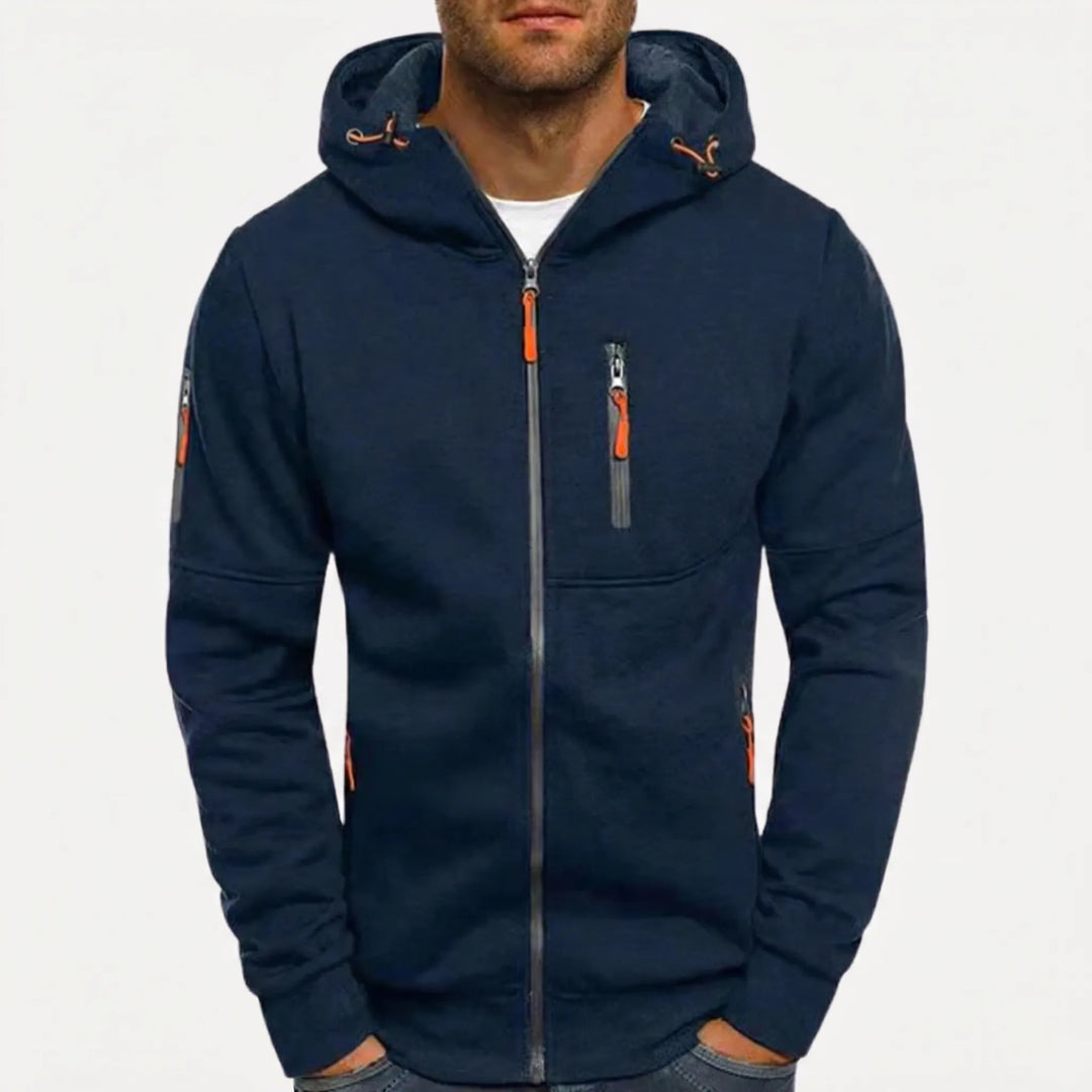 Zolvex - Full-Zip Hooded Sweatshirt Jacket For Men