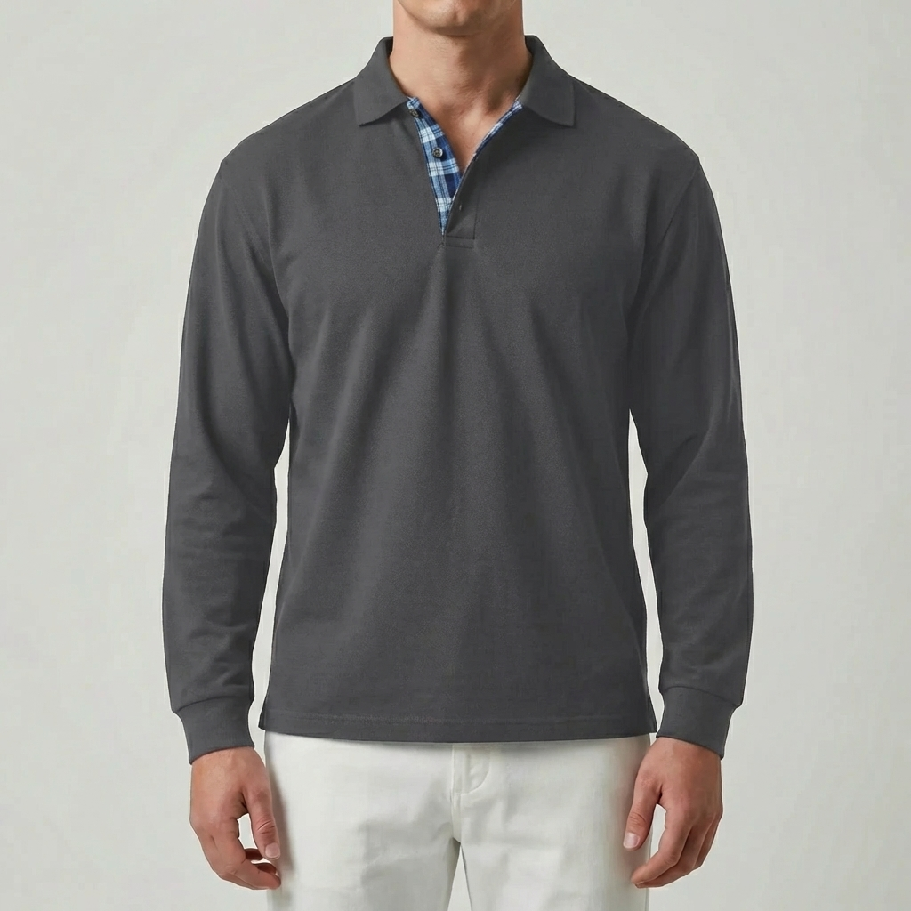 Long Sleeve Collar Sweater for Men