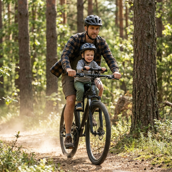 フロントマウント子供自転車シートとハンドルバーセット