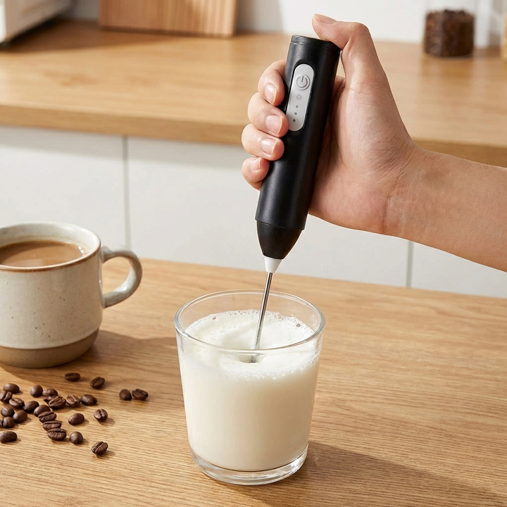 充電式コードレスハンドヘルドミルク泡立て器