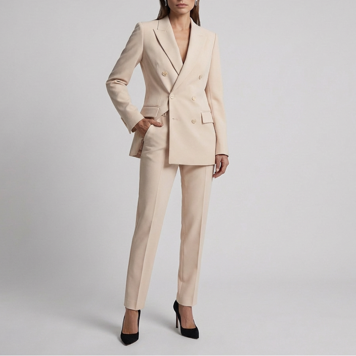 女性のエレガントなビジネスパンツスーツセット