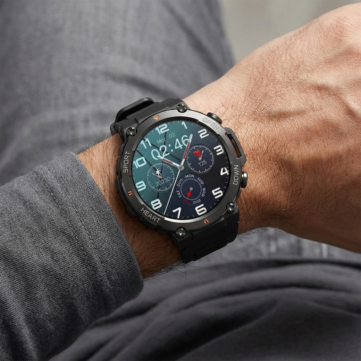 44mm スポーツスマートウォッチ アモレッドディスプレイ付き