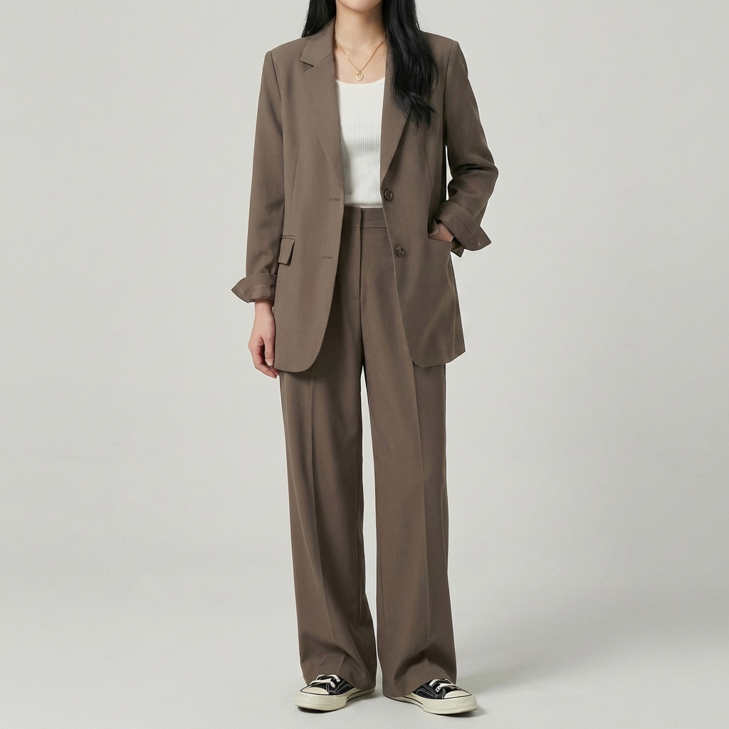 二つのピースの女性用スーツ