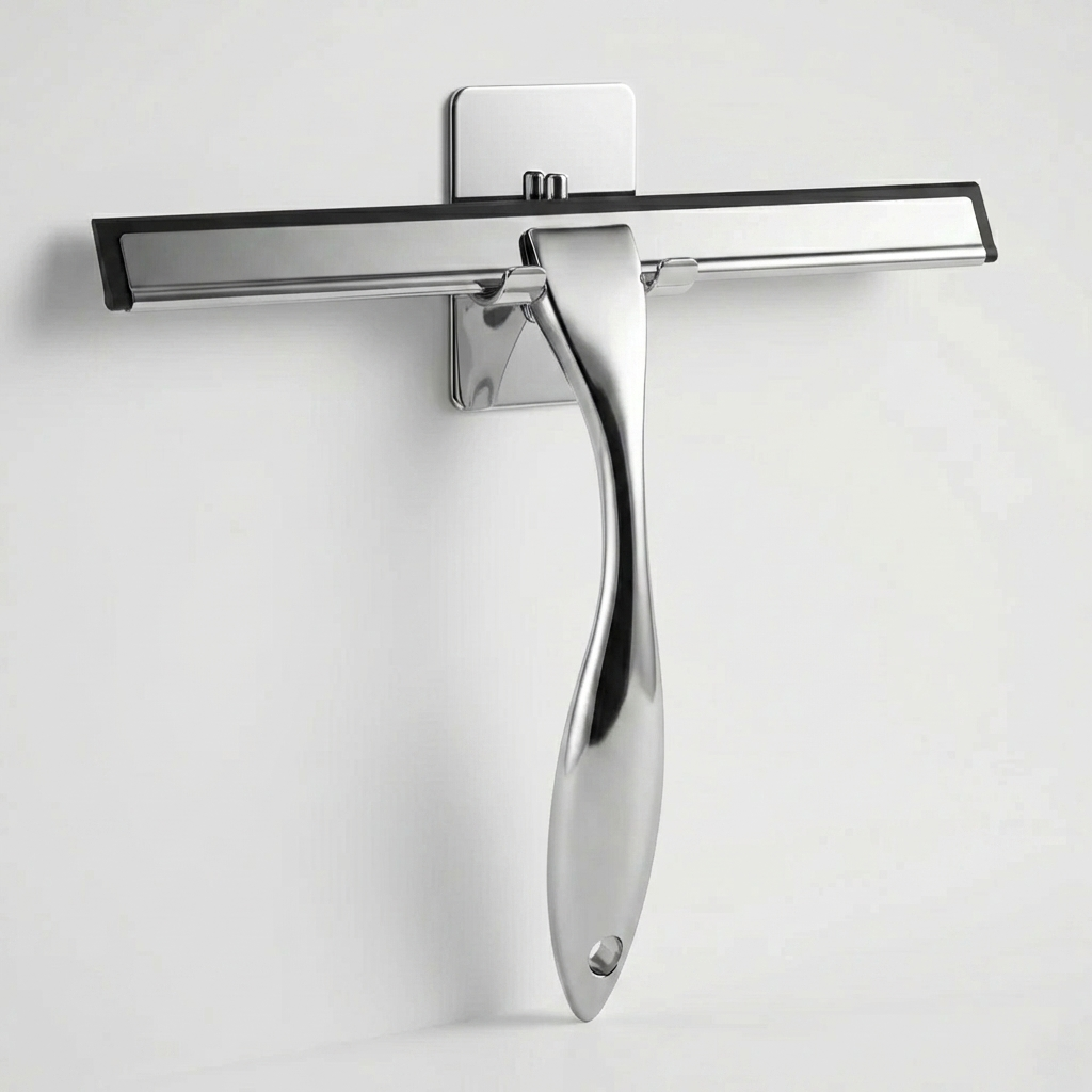 コンパクトガラススクイージー壁フック付き