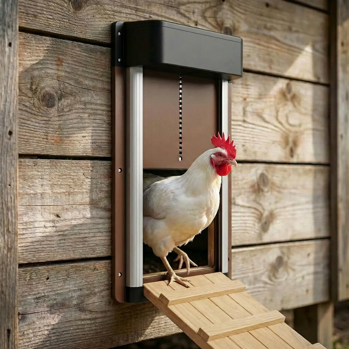 自動光センサー付き鶏小屋の扉