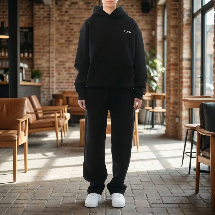 ユニセックスコーディネートフーディーとパンツセット