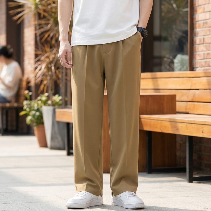 男性用ルーズドレープ夏パンツ