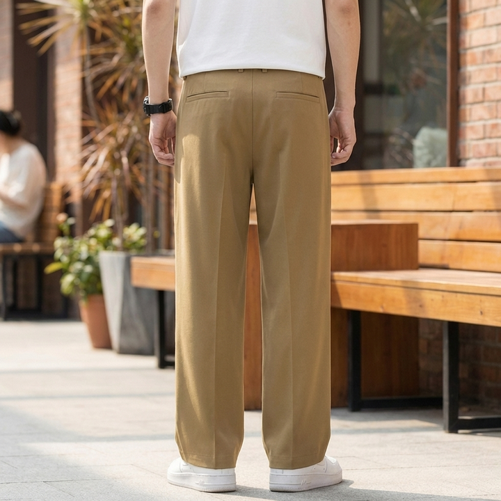 男性用ルーズドレープ夏パンツ