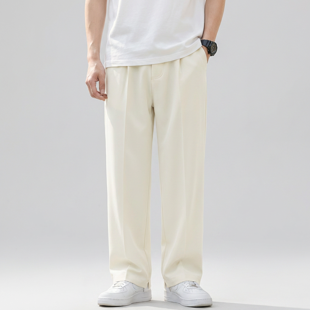 男性用ルーズドレープ夏パンツ