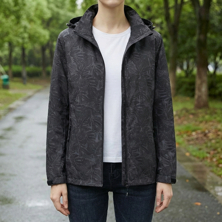女性用撥水フード付きジャケット