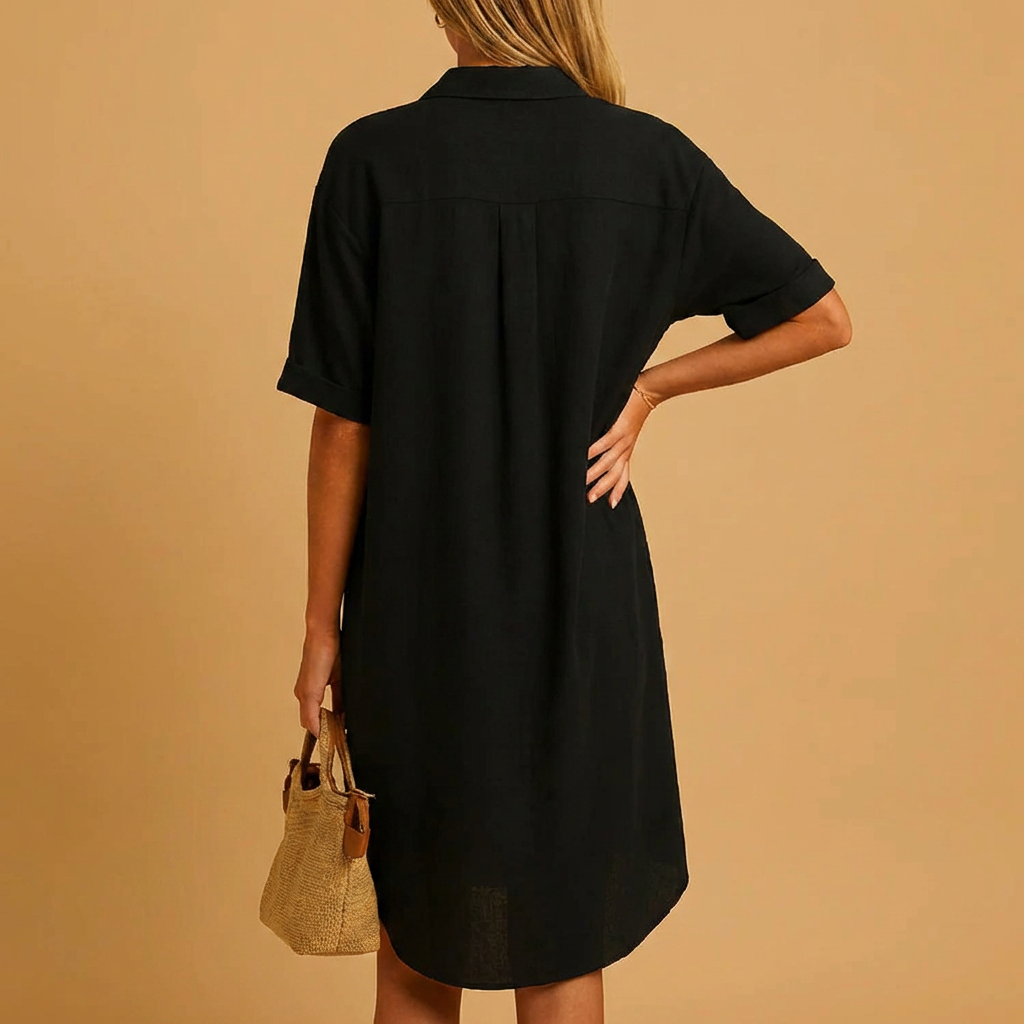 リラックスフィットボタンダウンシャツドレス（女性用）