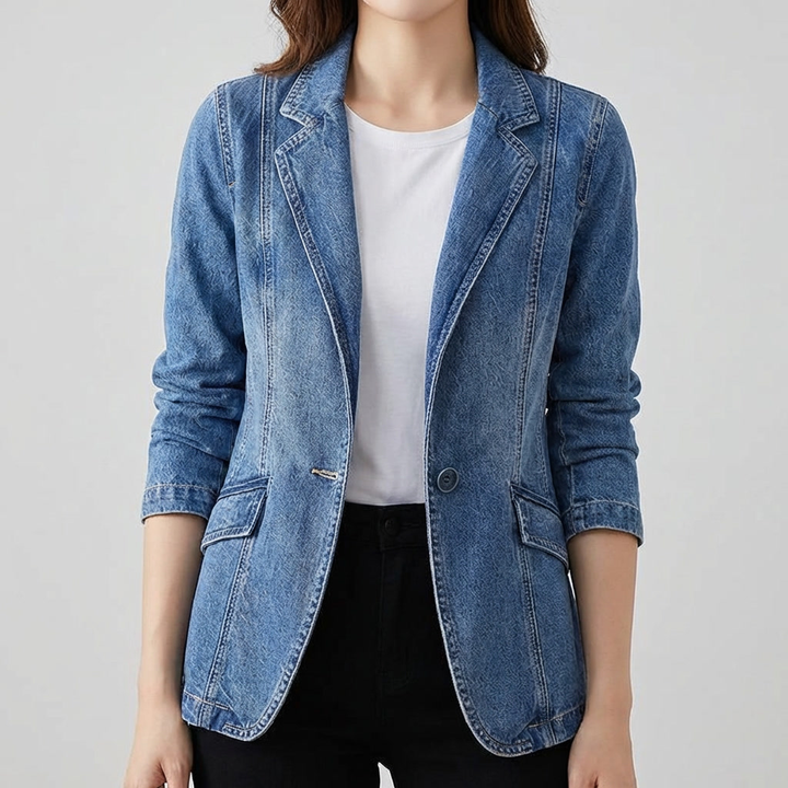 女性用デニムブレザー