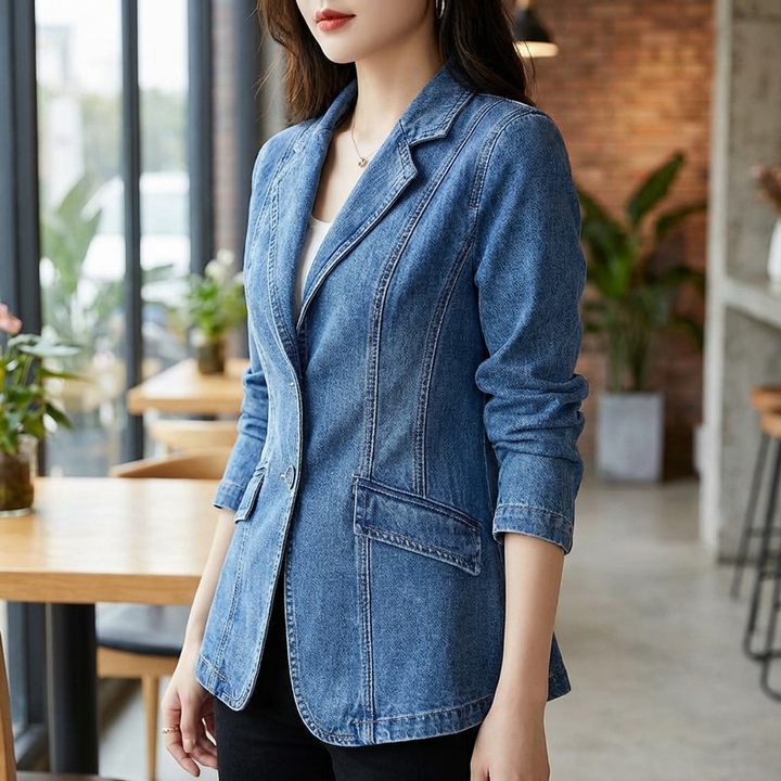 女性用デニムブレザー