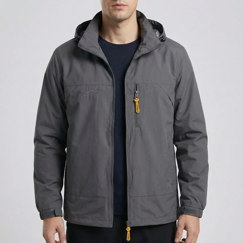 Hooded Outdoor Shell Jacket for Men