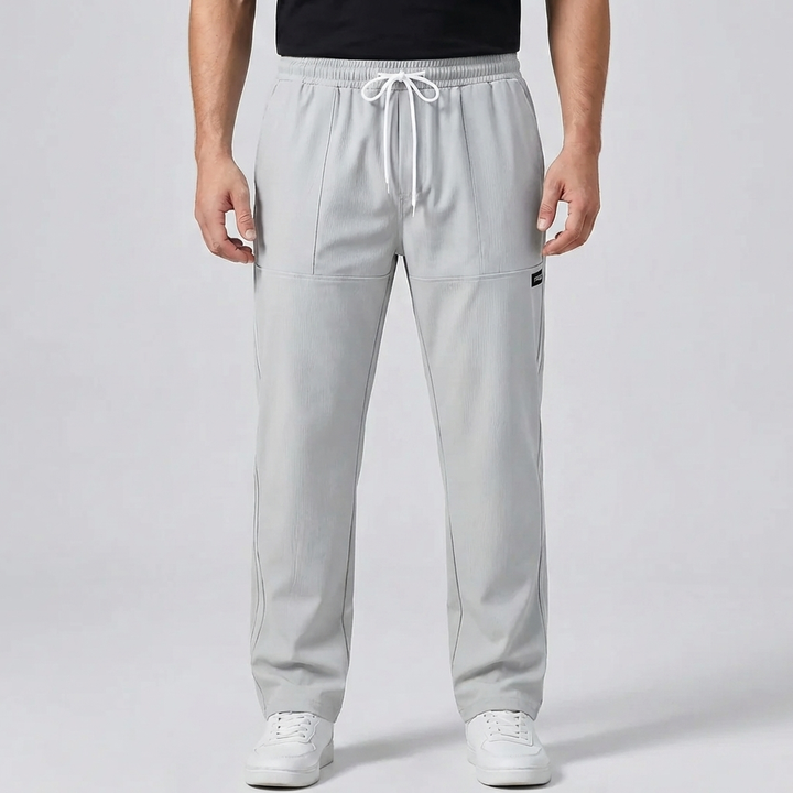 Straight-Leg Elastic Waist Trouser for Men