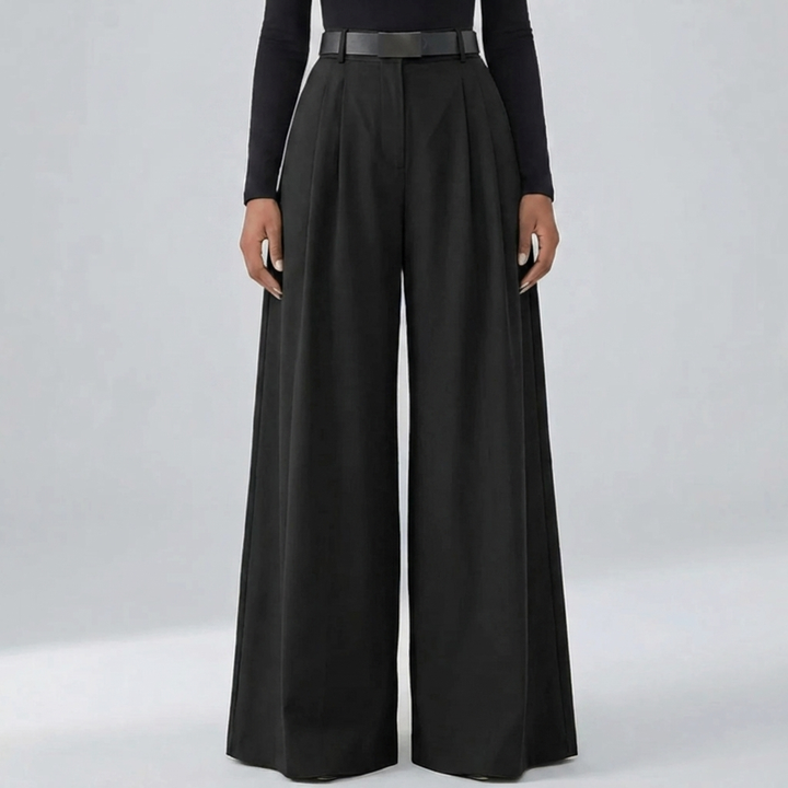 High-Waist Wide-Leg Full-Length Pants for Women