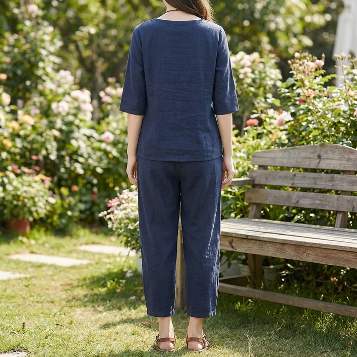 女性用ビンテージフローラルツーピースセット