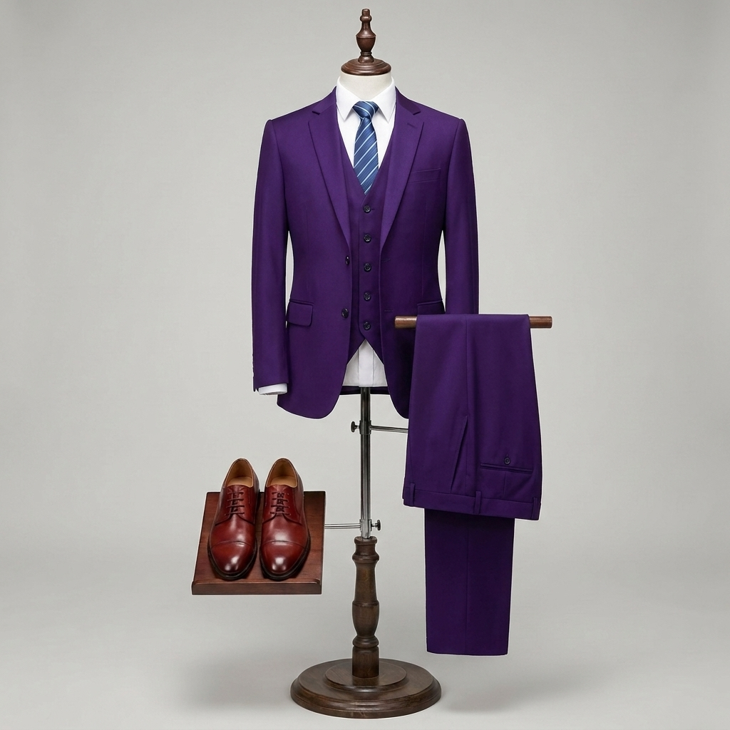 男性用ラグジュアリー3ピーススリムフィットスーツ
